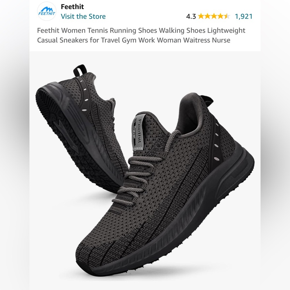 Dark grey tennis shoes